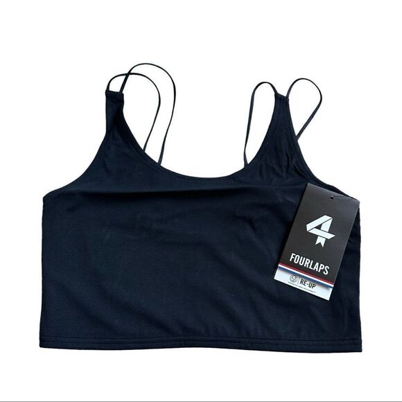 NWT FourLaps Women’s Poise Long Line Sports Bra - Black XXL - Picture 6 of 12